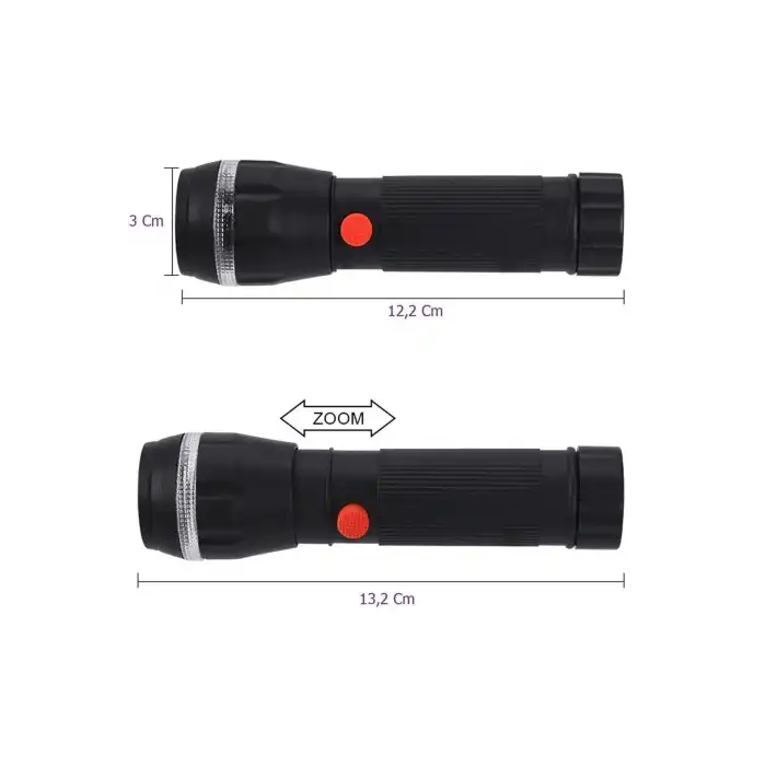 Ps-7083 Plastik Zoomlu Pilli El Feneri