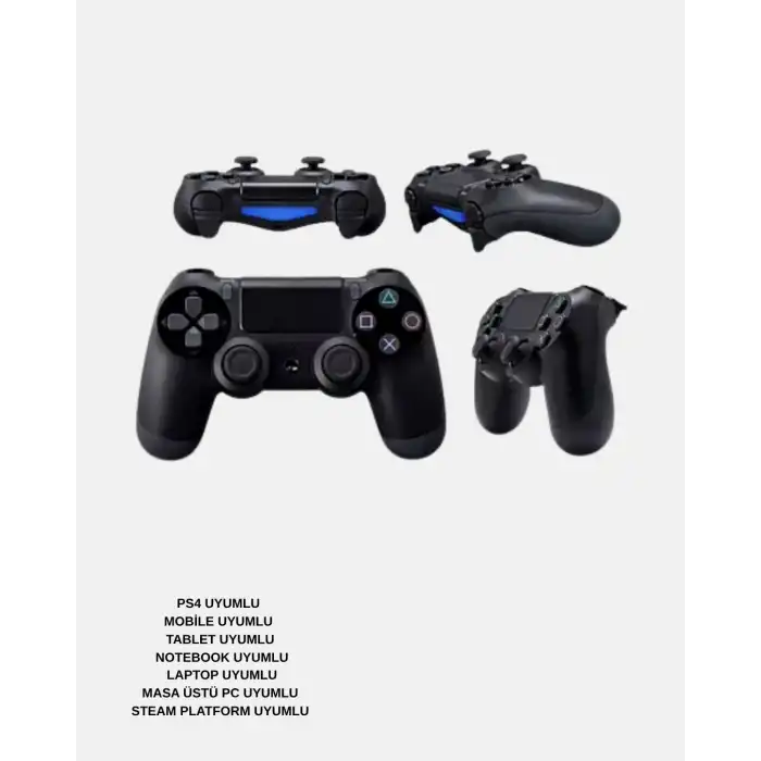PS4 Kablosuz Oyun Kolu V2 – Bluetooth Bağlantılı, Titreşimli, PC ve Mobil Uyumlu