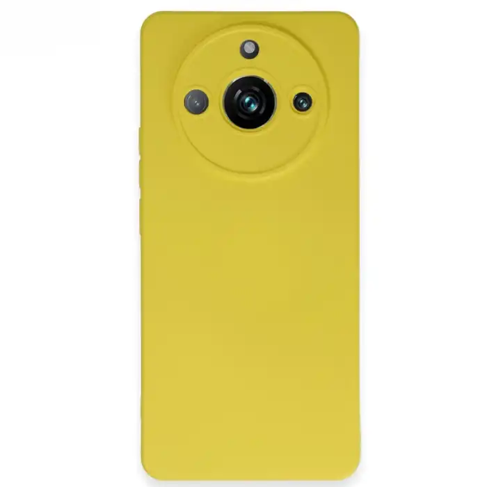 Realme 11 Pro Kılıf Nano İçi Kadife Silikon - Sarı