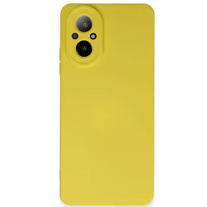 Realme 12 Lite Kılıf Nano İçi Kadife Silikon - Sarı