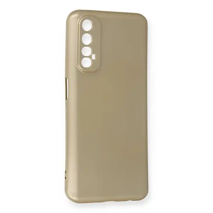 Realme 7 Kılıf First Silikon - Gold