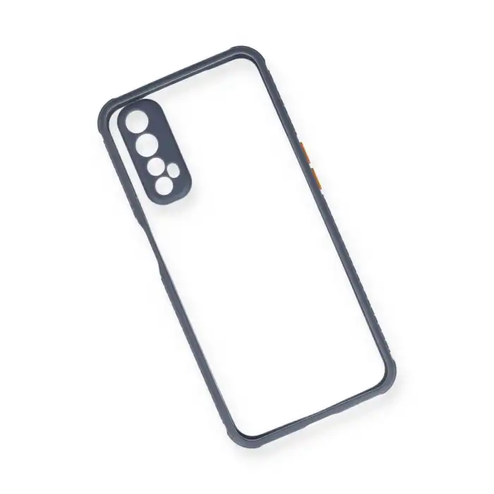 Realme 7 Kılıf Miami Şeffaf Silikon - Gri
