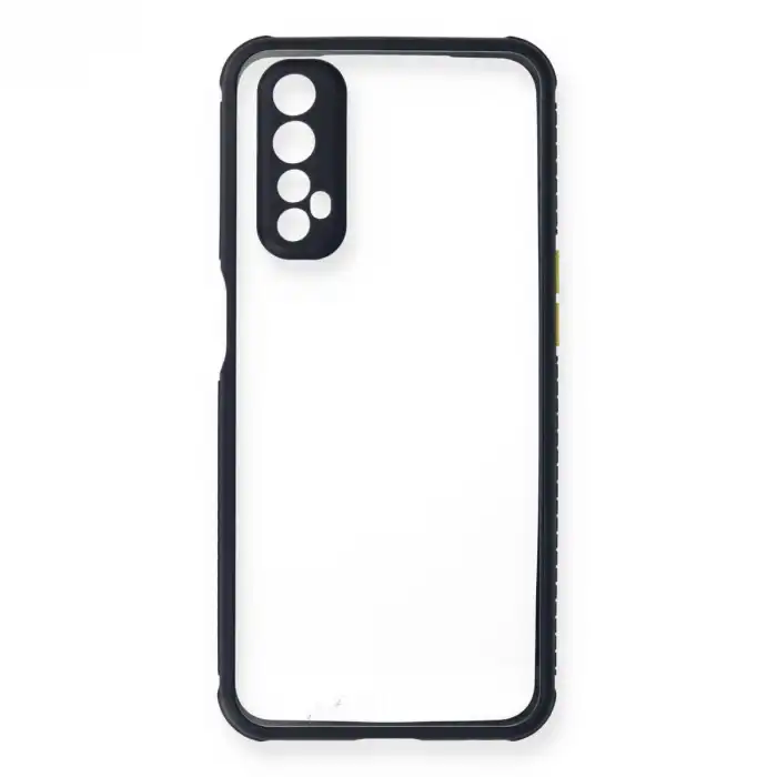 Realme 7 Kılıf Miami Şeffaf Silikon - Lacivert