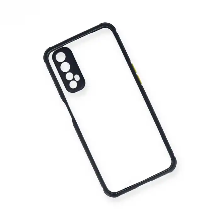 Realme 7 Kılıf Miami Şeffaf Silikon - Lacivert