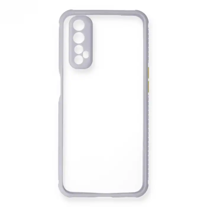 Realme 7 Kılıf Miami Şeffaf Silikon - Lila