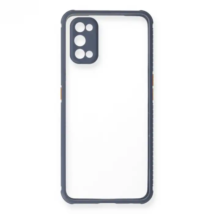 Realme 7 Pro Kılıf Miami Şeffaf Silikon - Gri