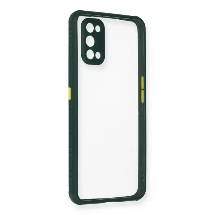 Realme 7 Pro Kılıf Miami Şeffaf Silikon - Koyu Yeşil