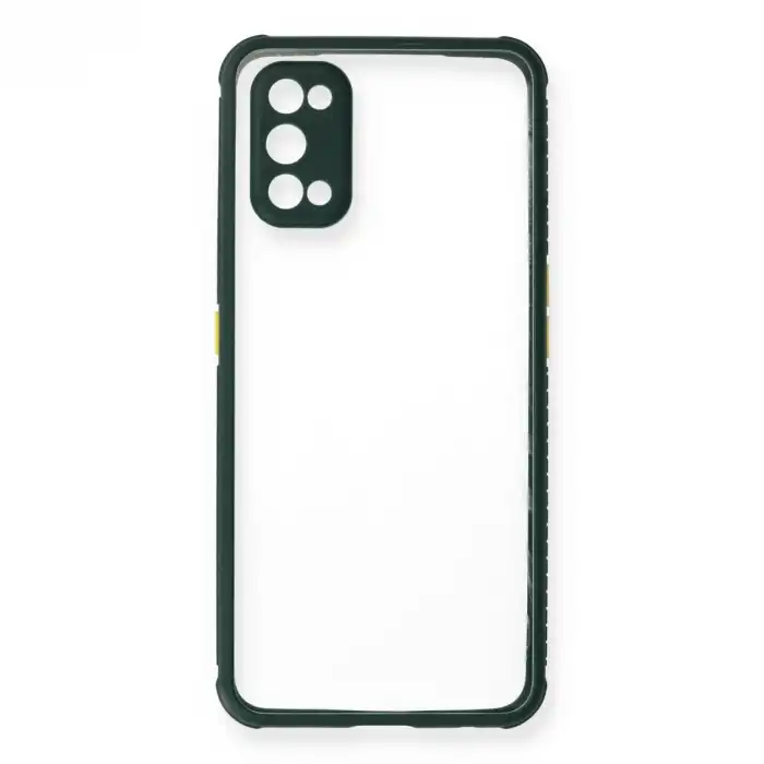 Realme 7 Pro Kılıf Miami Şeffaf Silikon - Koyu Yeşil