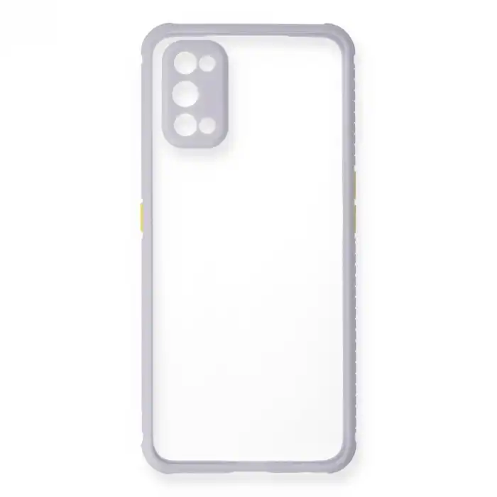 Realme 7 Pro Kılıf Miami Şeffaf Silikon - Lila