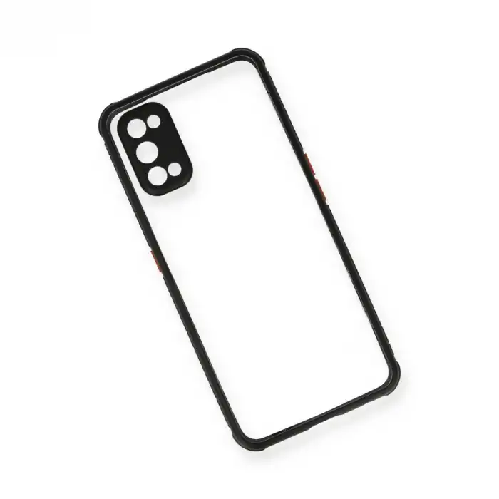 Realme 7 Pro Kılıf Miami Şeffaf Silikon - Siyah