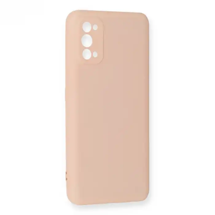 Realme 7 Pro Kılıf Nano İçi Kadife Silikon - Pudra