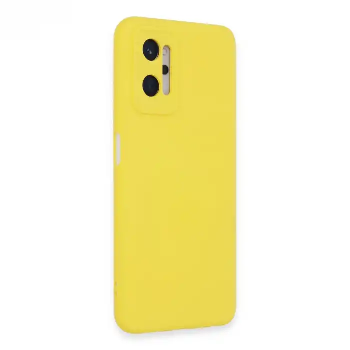 Realme 9i 4g Kılıf Nano İçi Kadife Silikon - Sarı