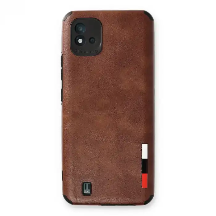 Realme C11 2021 Kılıf Loop Deri Silikon - Kahverengi