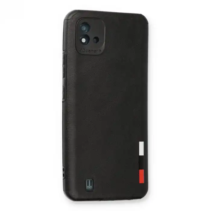 Realme C11 2021 Kılıf Loop Deri Silikon - Siyah