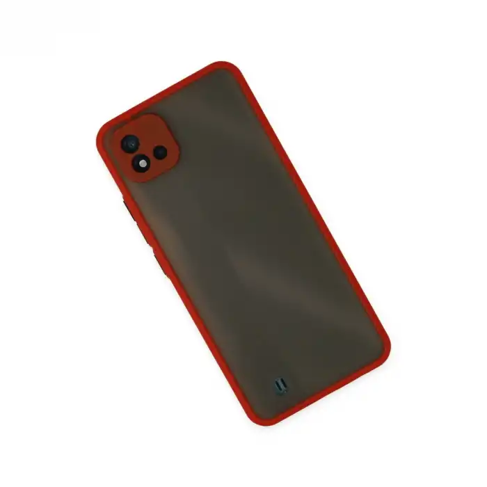 Realme C11 2021 Kılıf Montreal Silikon Kapak - Kırmızı