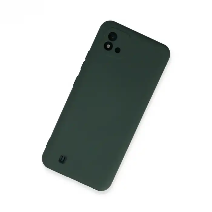Realme C11 2021 Kılıf Nano İçi Kadife Silikon - Koyu Yeşil