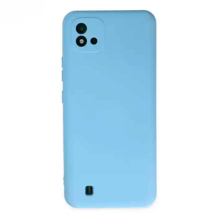 Realme C11 2021 Kılıf Nano İçi Kadife Silikon - Mavi