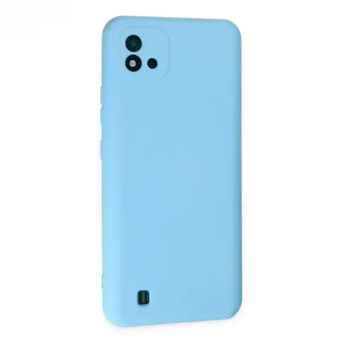 Realme C11 2021 Kılıf Nano İçi Kadife Silikon - Mavi