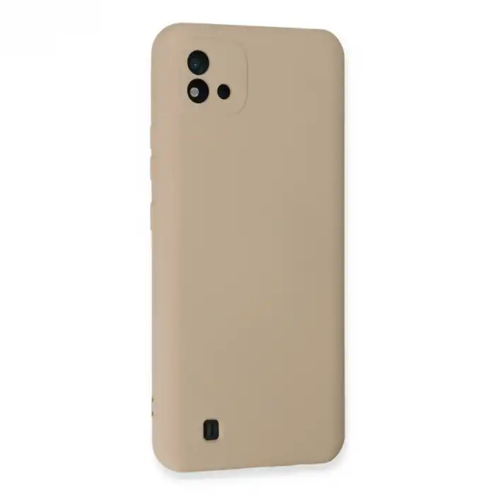 Realme C11 2021 Kılıf Nano İçi Kadife Silikon - Pudra
