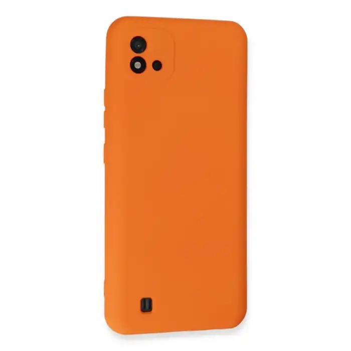 Realme C11 2021 Kılıf Nano İçi Kadife Silikon - Turuncu