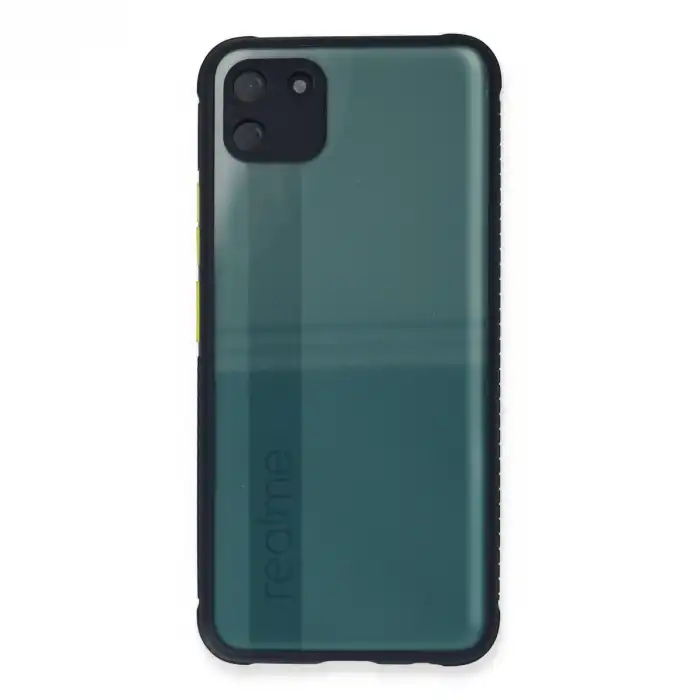 Realme C11 Kılıf Miami Şeffaf Silikon - Lacivert