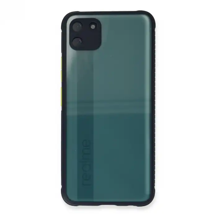 Realme C11 Kılıf Miami Şeffaf Silikon - Lacivert