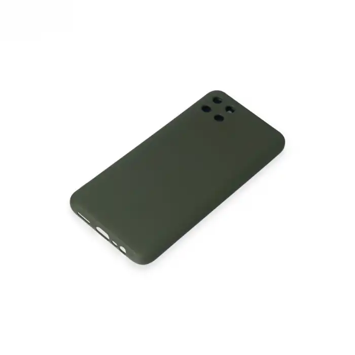 Realme C11 Kılıf Nano İçi Kadife Silikon - Koyu Yeşil
