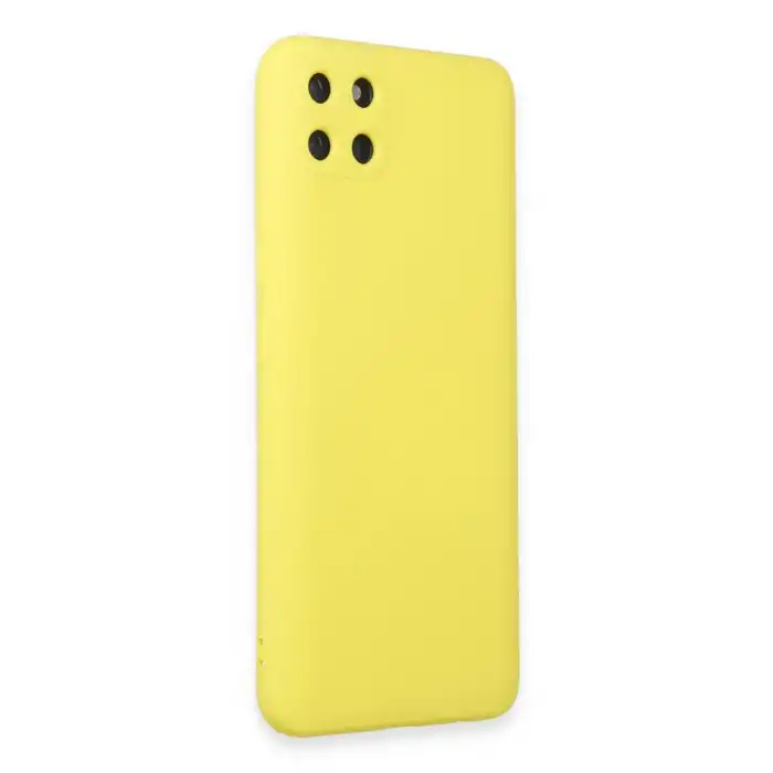 Realme C11 Kılıf Nano İçi Kadife Silikon - Sarı