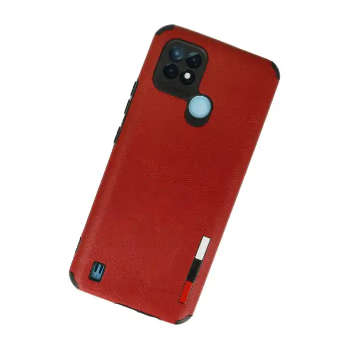 Realme C21 Kılıf Loop Deri Silikon - Kırmızı
