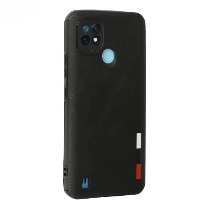 Realme C21 Kılıf Loop Deri Silikon - Siyah