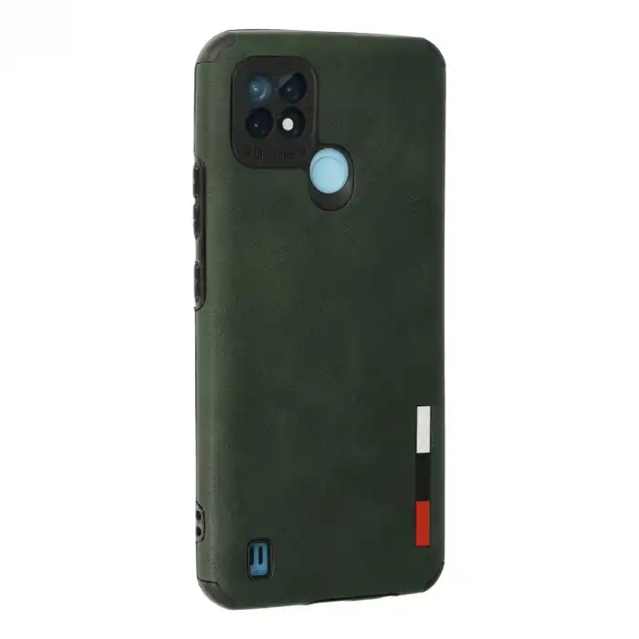 Realme C21 Kılıf Loop Deri Silikon - Yeşil