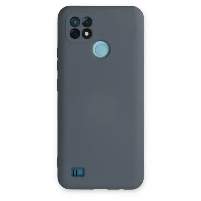 Realme C21 Kılıf Nano İçi Kadife Silikon - Gri