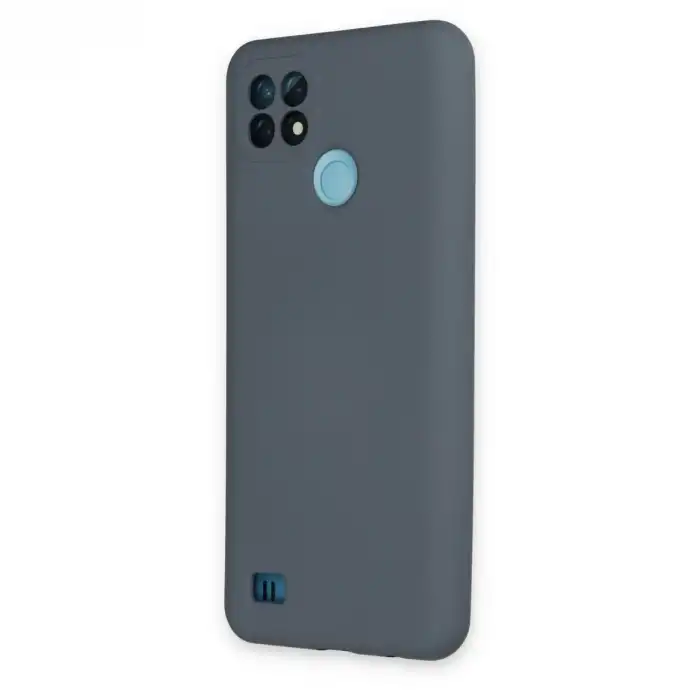 Realme C21 Kılıf Nano İçi Kadife Silikon - Gri