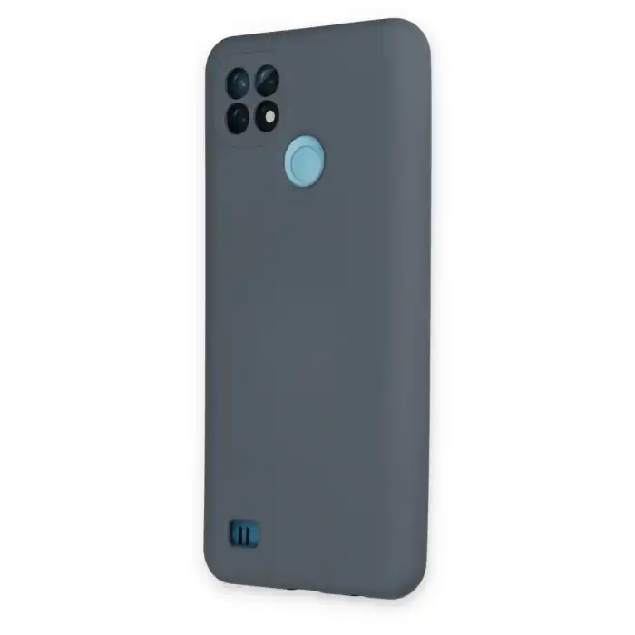 Realme C21 Kılıf Nano İçi Kadife Silikon - Gri