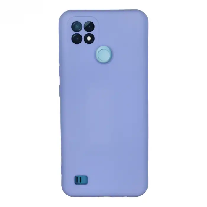 Realme C21 Kılıf Nano İçi Kadife Silikon - Lila