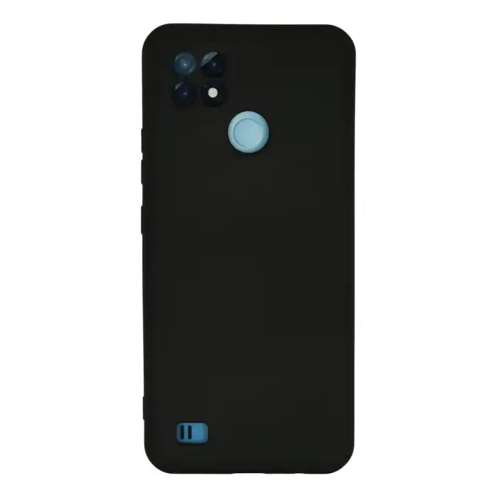 Realme C21 Kılıf Nano İçi Kadife Silikon - Siyah