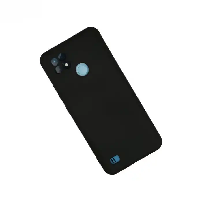 Realme C21 Kılıf Nano İçi Kadife Silikon - Siyah