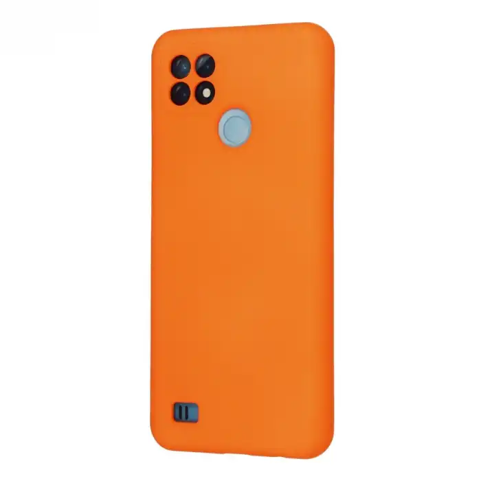 Realme C21 Kılıf Nano İçi Kadife Silikon - Turuncu