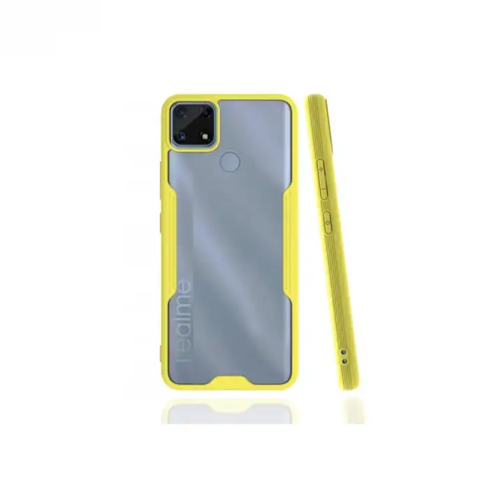 Realme C25 Kılıf Platin Silikon - Sarı