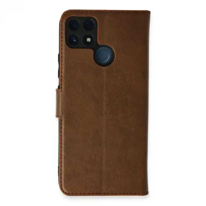 Realme C25 Kılıf Trend S Plus Kapaklı Kılıf - Taba