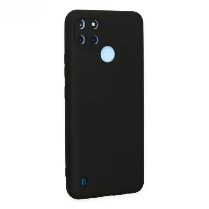 Realme C25y Kılıf Nano İçi Kadife Silikon - Siyah