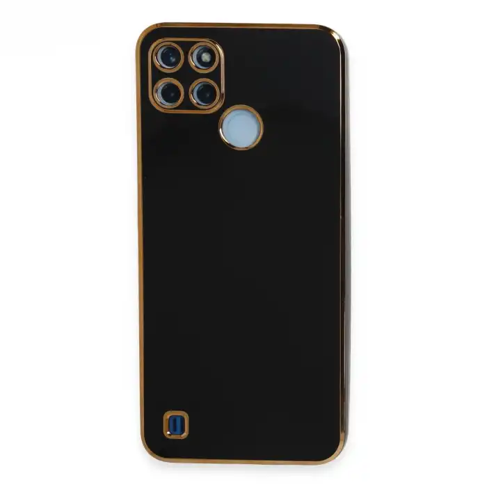 Realme C25y Kılıf Volet Silikon - Siyah