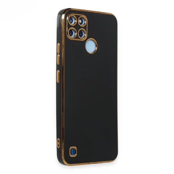 Realme C25y Kılıf Volet Silikon - Siyah