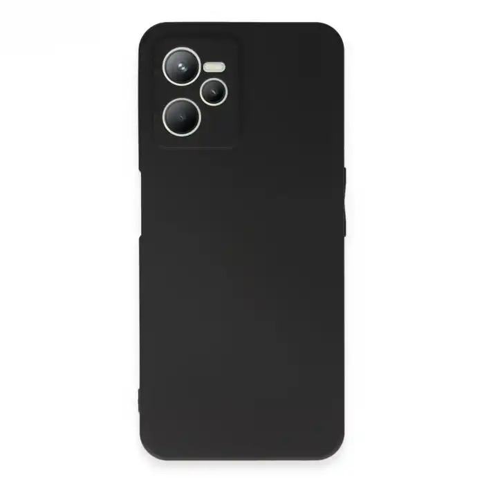 Realme C35 Kılıf First Silikon - Siyah
