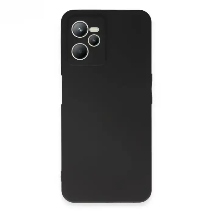 Realme C35 Kılıf First Silikon - Siyah