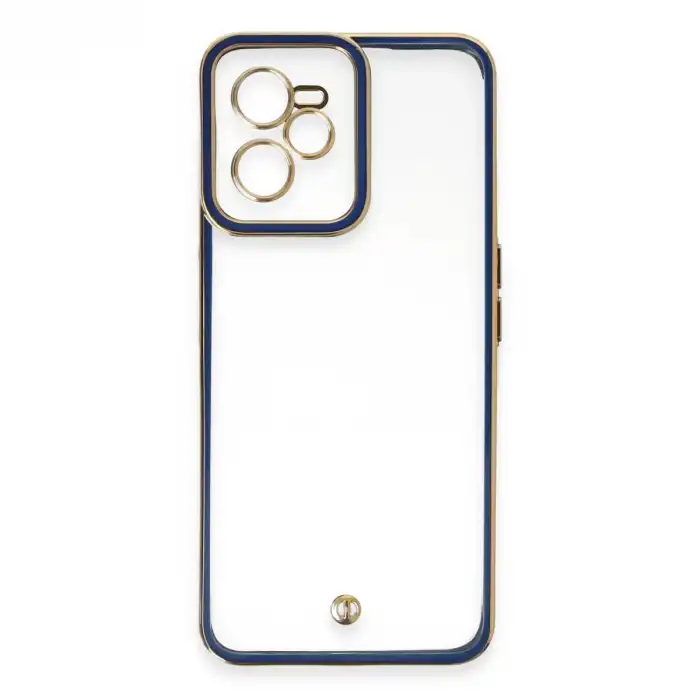 Realme C35 Kılıf Liva Lens Silikon - Mavi