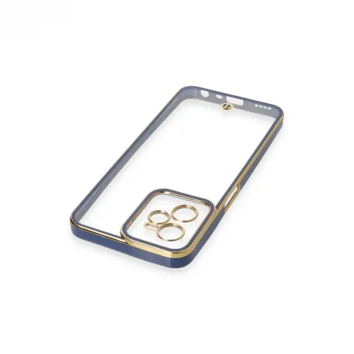 Realme C35 Kılıf Liva Lens Silikon - Mavi