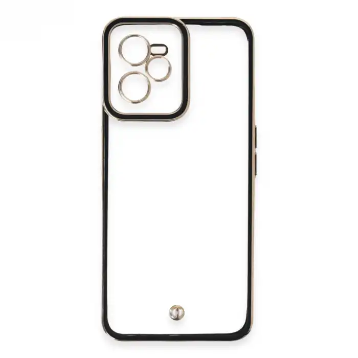 Realme C35 Kılıf Liva Lens Silikon - Siyah