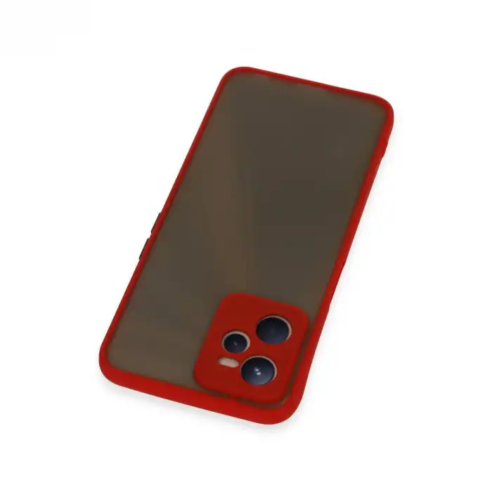 Realme C35 Kılıf Montreal Silikon Kapak - Kırmızı