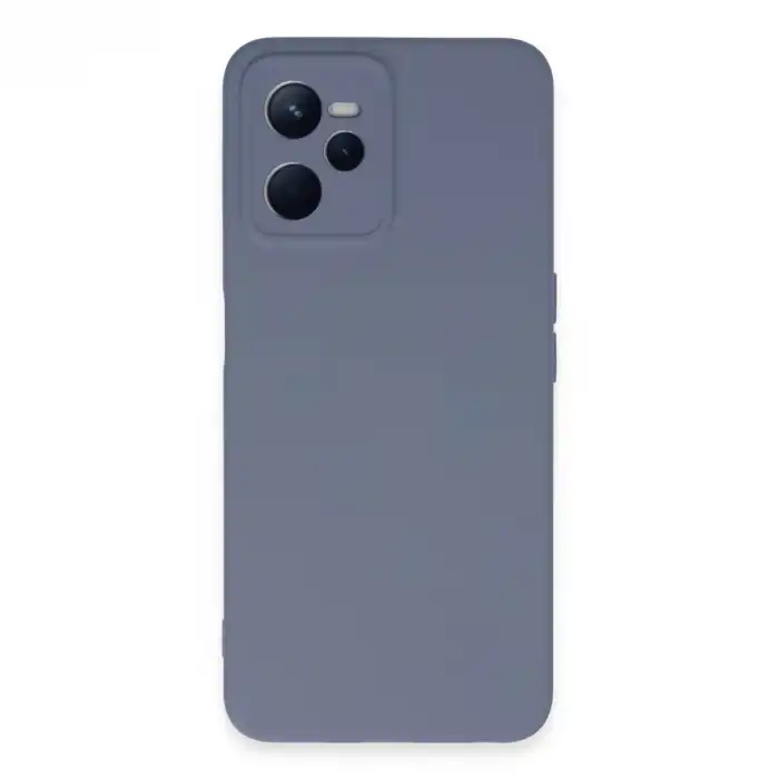 Realme C35 Kılıf Nano İçi Kadife Silikon - Gri